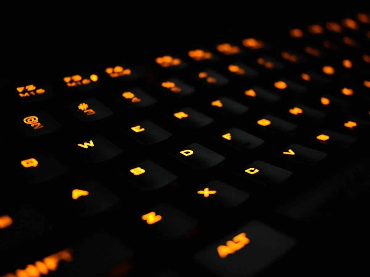 AnimateImage GIF resizer for emotes: close-up of a backlit gaming keyboard