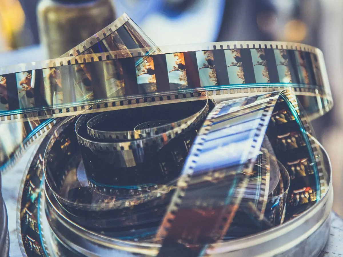 AnimateImage close-up of coiled photo negative film