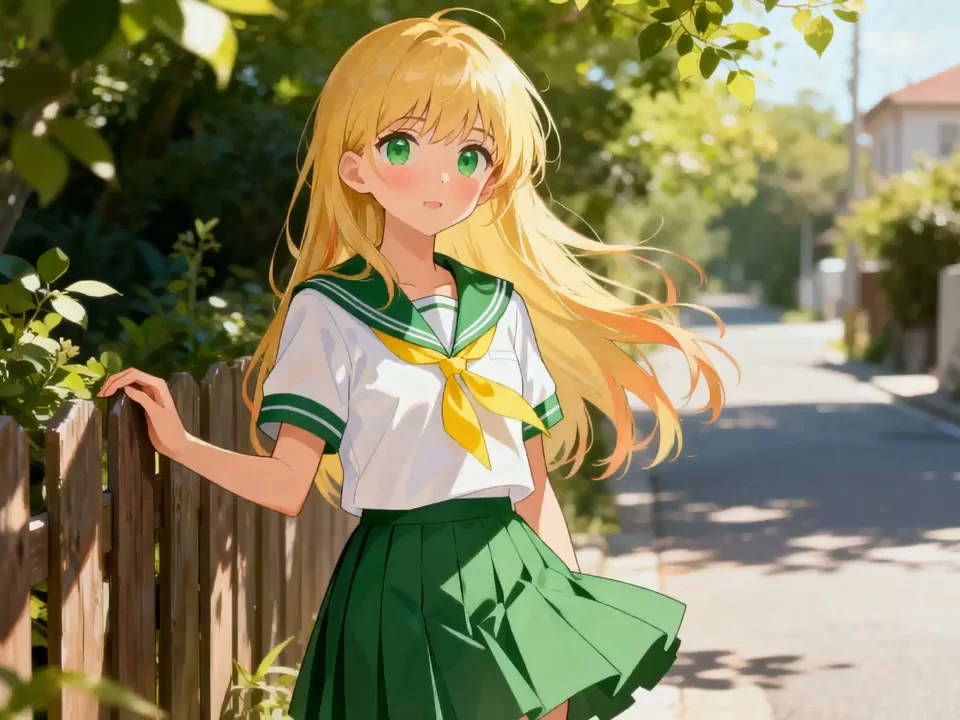AnimateImage AI animation generator anime girl with natural wind motion in school uniform